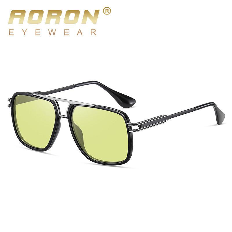 AORON Fashion Photochromic Polarized Sunglasses for Men Women Outdoor Sports UV400 Anti Glare Driving Fishing Glasses