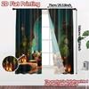 2 pezzi   Tende con STAMPA PIATTA 2D (Senza Canna) Tende Marocchine Haven Chic Stampe Tende Filtranti Luce Decorazione Stanza Perfette