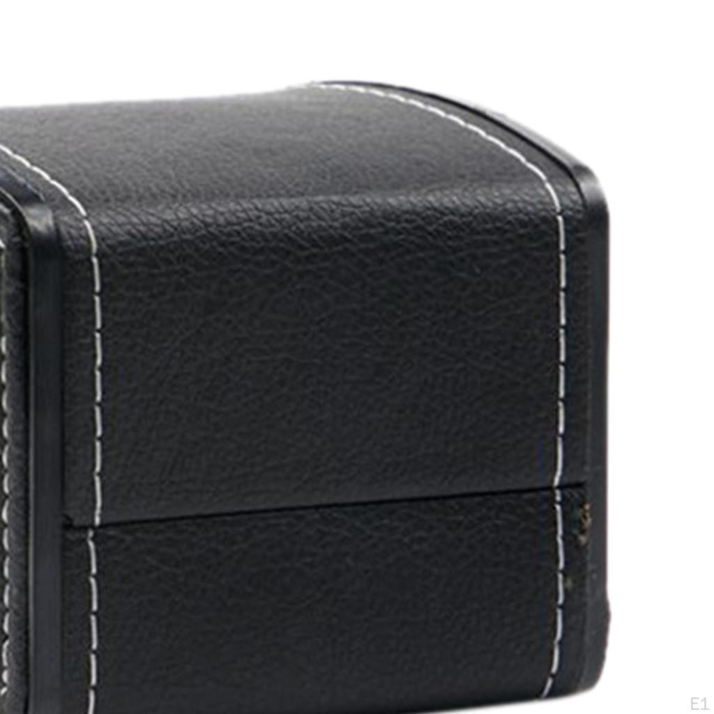 Single Grid PU Leather Watch Case Display Holder Organizer Jewelry Box, 9x10x8cm