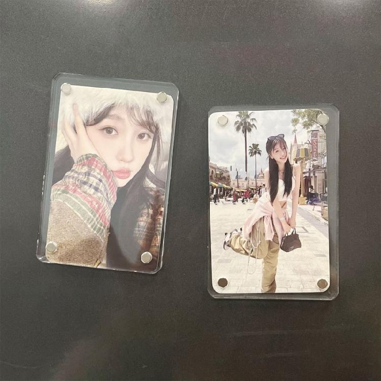 Magnetic Car Sunvisor Photo Holder Acrylic Frame Suitable for Personal Family Holding Photos and Cards Easy Installation