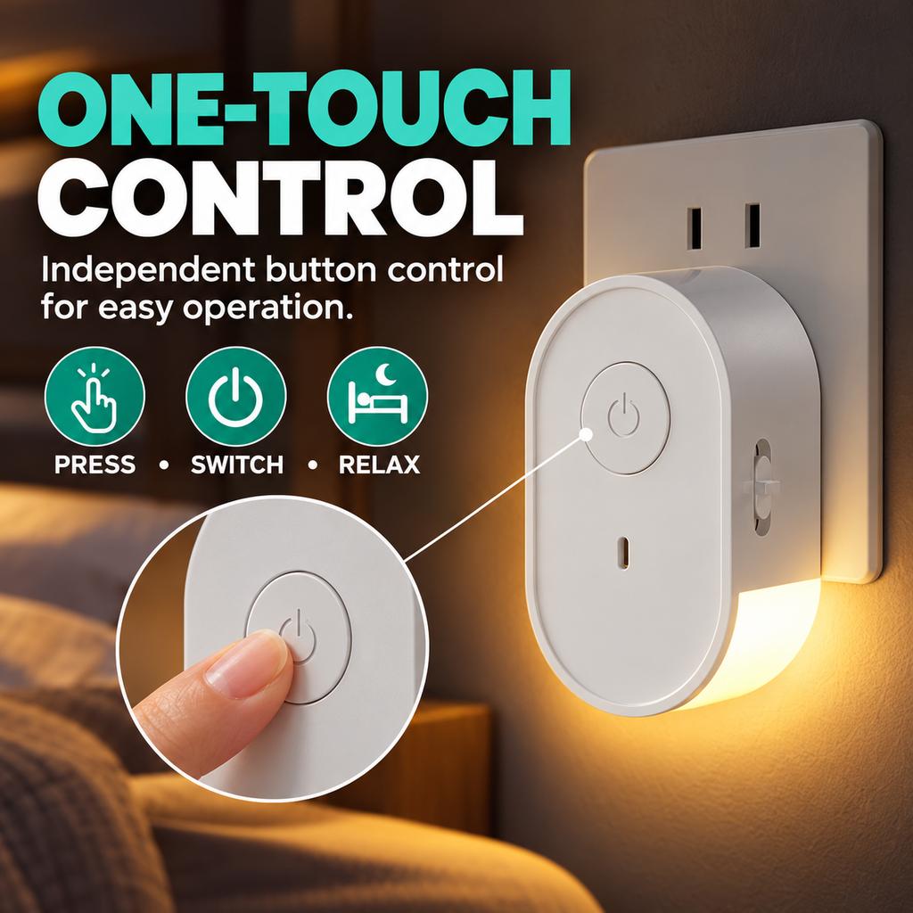 Acrylic Plug-in Night Light, 1W, 3 Color Temperatures