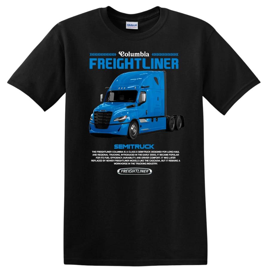 Blue Semi Truck T Shirt for Truck Driver Enthusiasts Heavy Hauling Tee M