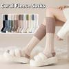 2Pairs Thicken Warm Floor Plush Stockings Winter Long Tube Socks Coral Fleece Stockings  Winter