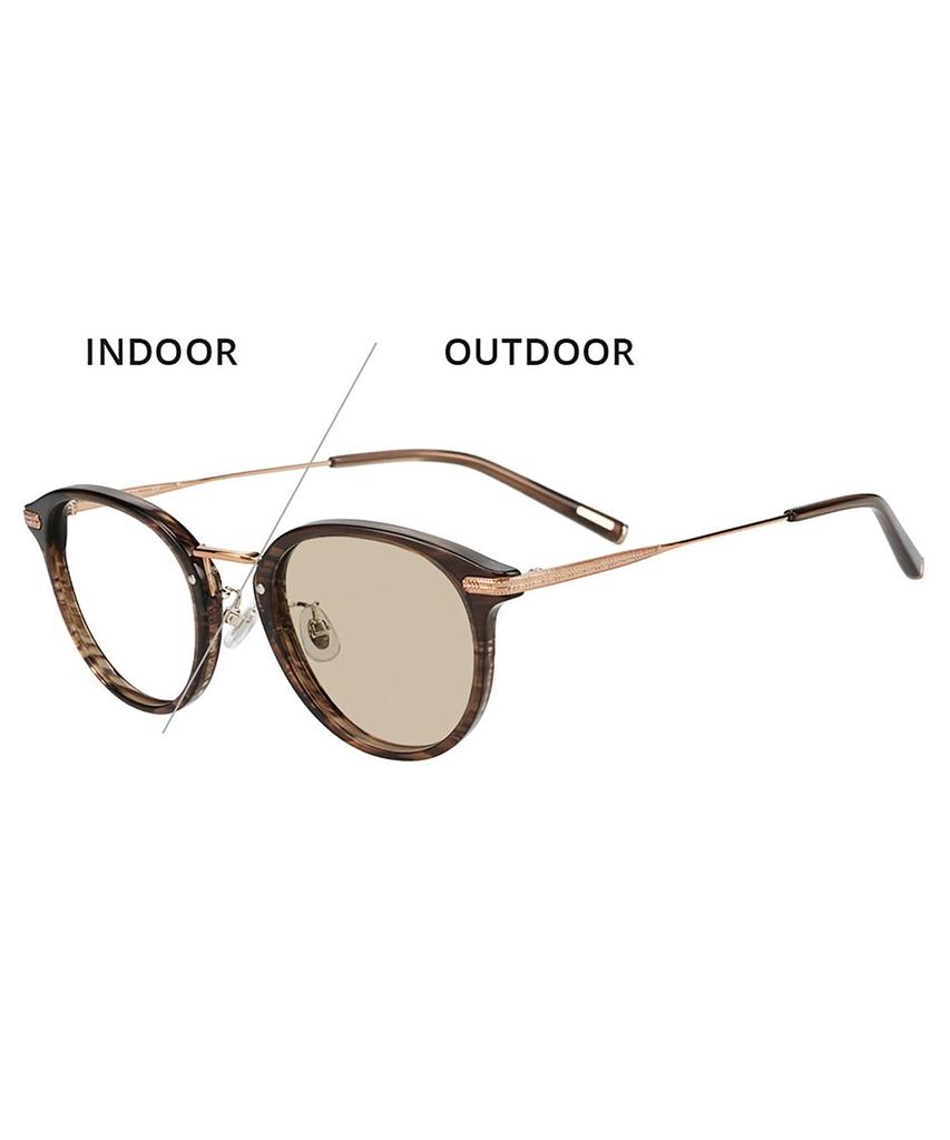 Óculos de sol fotocromáticos Cor da lente muda UNITED ARROWS United Arrows Metal Dourado Unissex Proteção UV Proteção UV Elegante Unissex [Zoff]