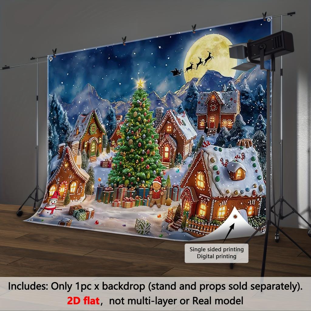 Winter Cartoon Christmas Decoration Background Winter Photography Backdrop Decorations For Photo Studio Photo Booth Christams Party