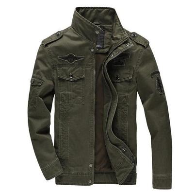 Módní pánská bunda M-6XL Jean Military Army Soldier Bavlněné pánské bundy letectva