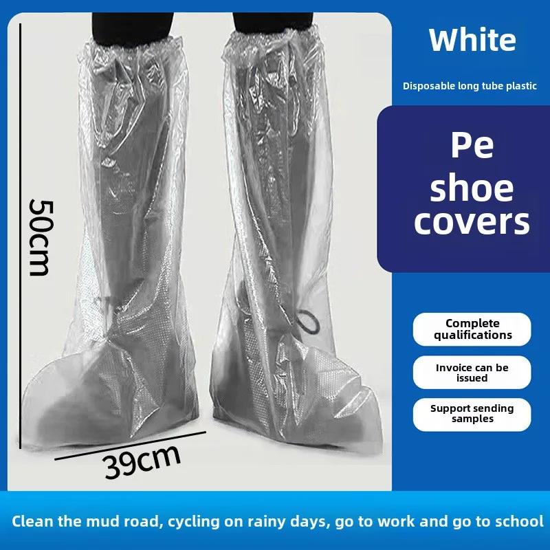 

1pair Thickened Transparent Shoe Cover Disposable Items Rainproof Boots Outdoor Reusable Anti-Slip Waterproof Rain Shoe Covers