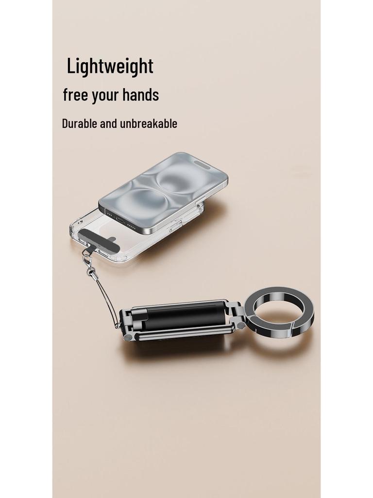 Compact Foldable Magnetic Phone Holder for Streaming and Stand Use
