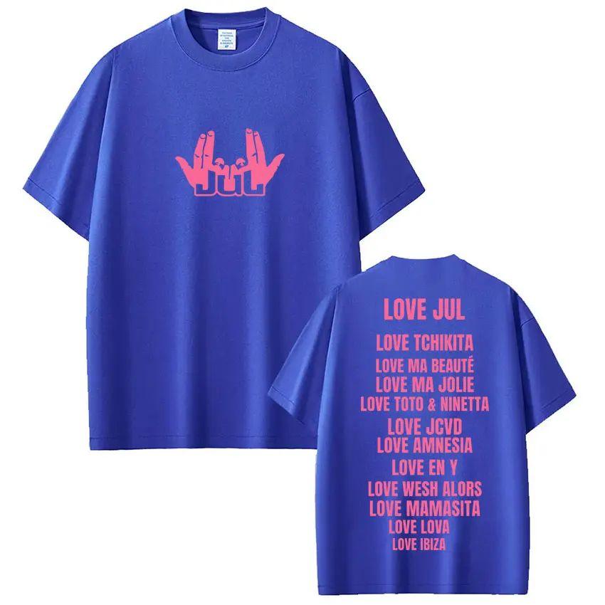 Hip Pop Y2k Tops Rapper Jul Love Jul Classic Graphic Tshirt Fashion Music 202526 Cotton Printed Tshirt Casual Loose T Shirts