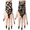 Double-sided Velvet Gothic Bracelet Black Spider Web Bangle Fashion Black Thorn Bracelet  Party