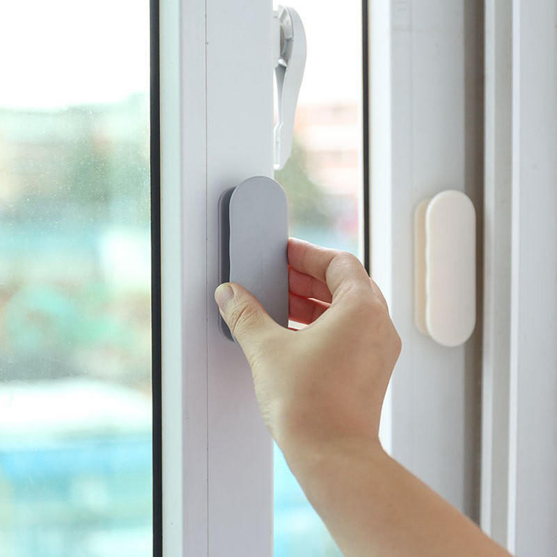 2PCs Self Adhesive Handles Sliding Door Pulls Plastic Window Handle Kitchen Cupboard Drawer Knobs Cabinet Furniture Handles