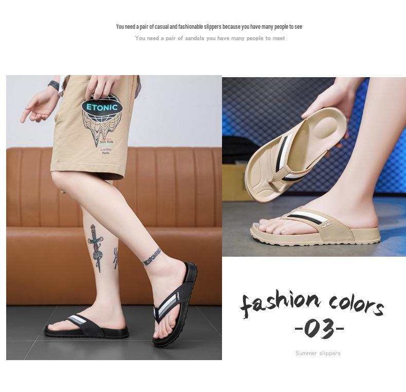 Men's Trendy Clip-Toe Non-Slip Flip Flops for Indoor & Outdoor Wear – Casual Beach Slippers