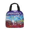My World Lunch Bag Cartoon Animation Primary and Secondary School Students Meal Bag Children's Ice Bag Outdoor Meal Bag Portable Lunch Box Bag