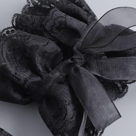 Neck Scarf with Lace Embroidery Retro Style Multi Layer Design Palace Collar Winter Outdoor Cycling Versatile Fashion Accessory