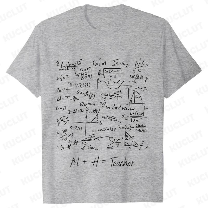 I Love Math Formula Men's T-shirts Street Wear Clothes Short Sleeve Funny Design Y2k Tops Sportwear Casual Vintage Classic Tees