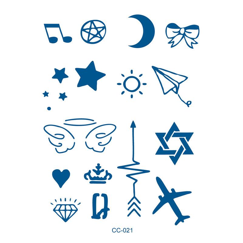 Herbal plant finger cochlear small picture juice tattoo stickers last 15 days ins wind semi-permanent