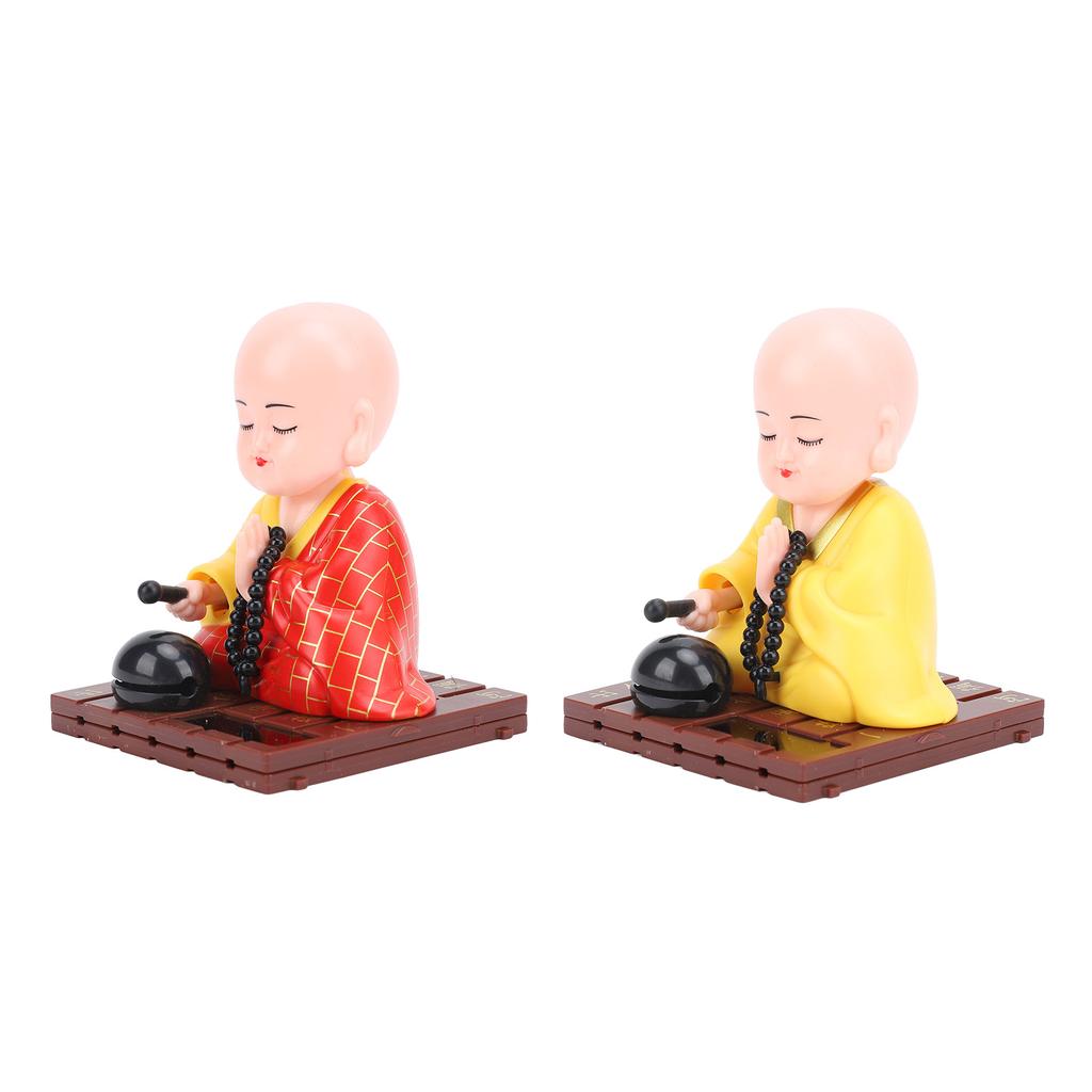 Solar Kleine Mönchsfigur Lustiges Nickendes Lichtsensor Energiesparend Solar Kleine Mönchsornament für H