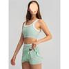 QYZJ Color Block Strappy Sports Bra & Skirt Set