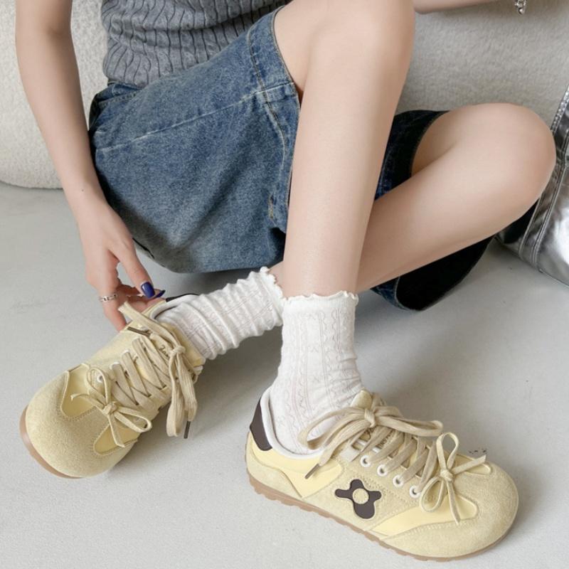 Fashion New Hot Women Shoes 2025 Retro Comfortable Soft Flat Shoes Spring Autumn Casual Shallow Mouth Sneakers German Traning Shoes