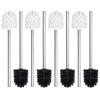 4Pcs Household Toilet Bowl Brush Bathroom Cleaning Tools Stainless Steels Handle Bathroom Toilet Cleaning Brush Enduring