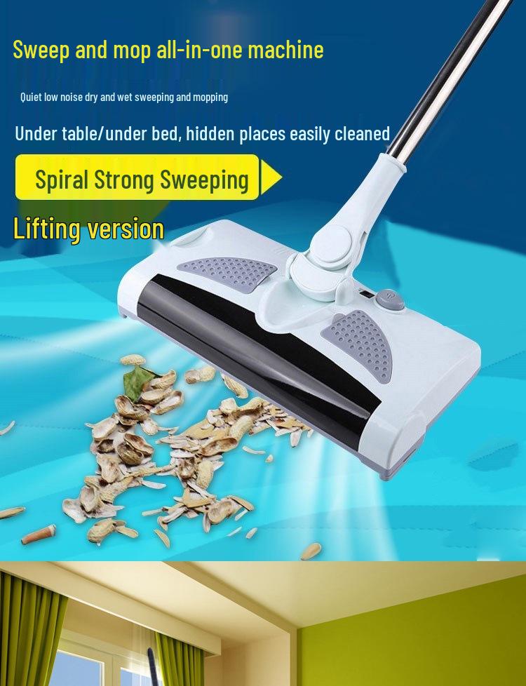 2-in-1 Electric Mop & Sweeper, Hands-Free Washing & Charging Set