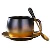 Creative Gradient Ceramic Coffee Cup Pulling Gold, Rough Surface, Set of Simple English Cups of Tea, Latte, Coffee, Coffee and Slippers.