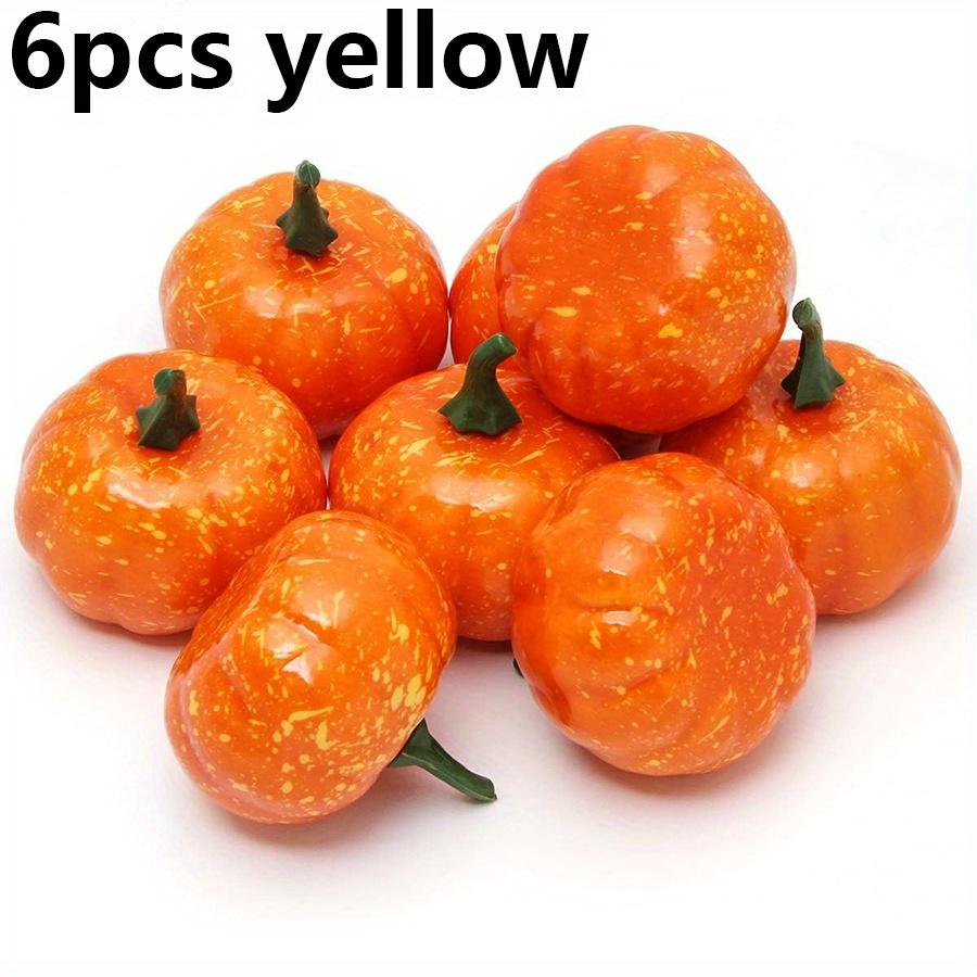 6/12pcs 5.5cm Artificial Pumpkin Winter Harvest Ornament Home Party Scene Bar Stage Decoration DIY Vegetable Craft Halloween JXB