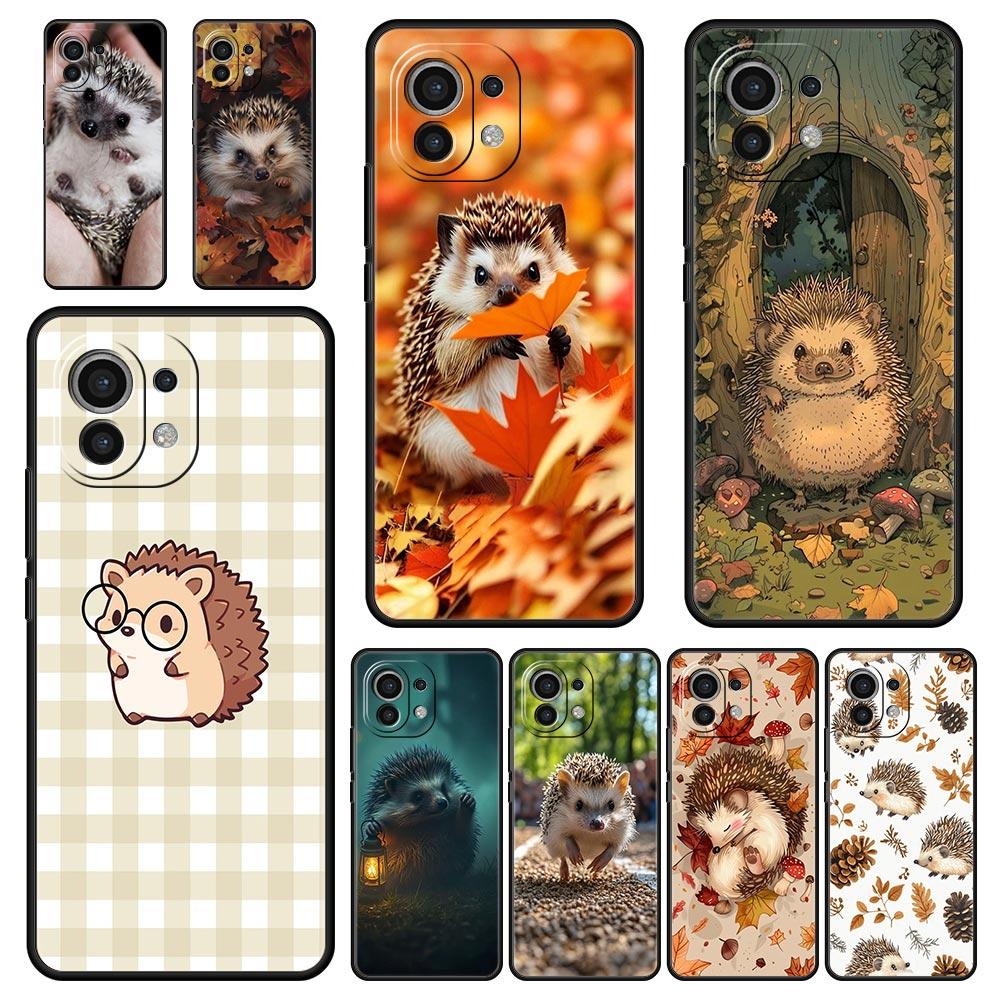 Süße kleine Igel Handyhülle für Xiaomi Mi 15 14 13 12 11 Lite 14T 13T 12T 11T Pro Poco X7 X6 X5 X3 Pro F6 F5 F4 Hülle