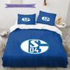 Set Piumone Copripiumone Federe Schalke Decorazione per la Casa Regalo di Compleanno (1 * copripiumino + 2 * federa, senza nucleo)