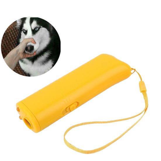 Ultrasonic Dog Repeller Stop Barking Bad Behavior LED Flashlight Portable Design Multifunctional Dog Repeller