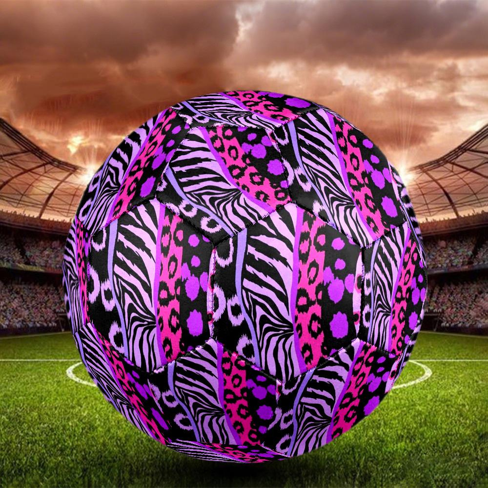 Dazzling colors Indoor Soccer Ball Colorful Machine Stitched PVC Size 5 Team Training Competition Ready Durable High-Bounce Cool Sports Gift