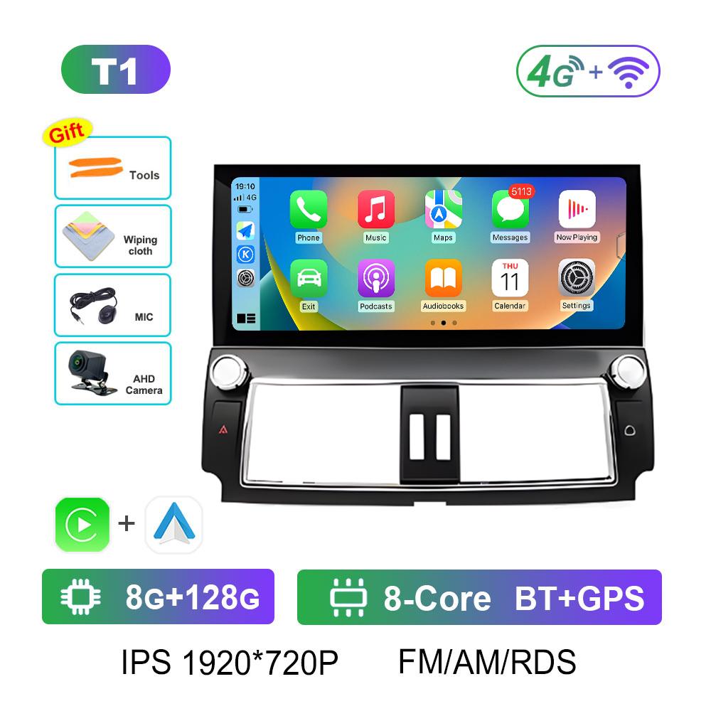 For Toyota Prado 2014 GPS Navigation Android Intelligent System Car Multimedia Video Radio Player Wireless Carplay Touch Screen
