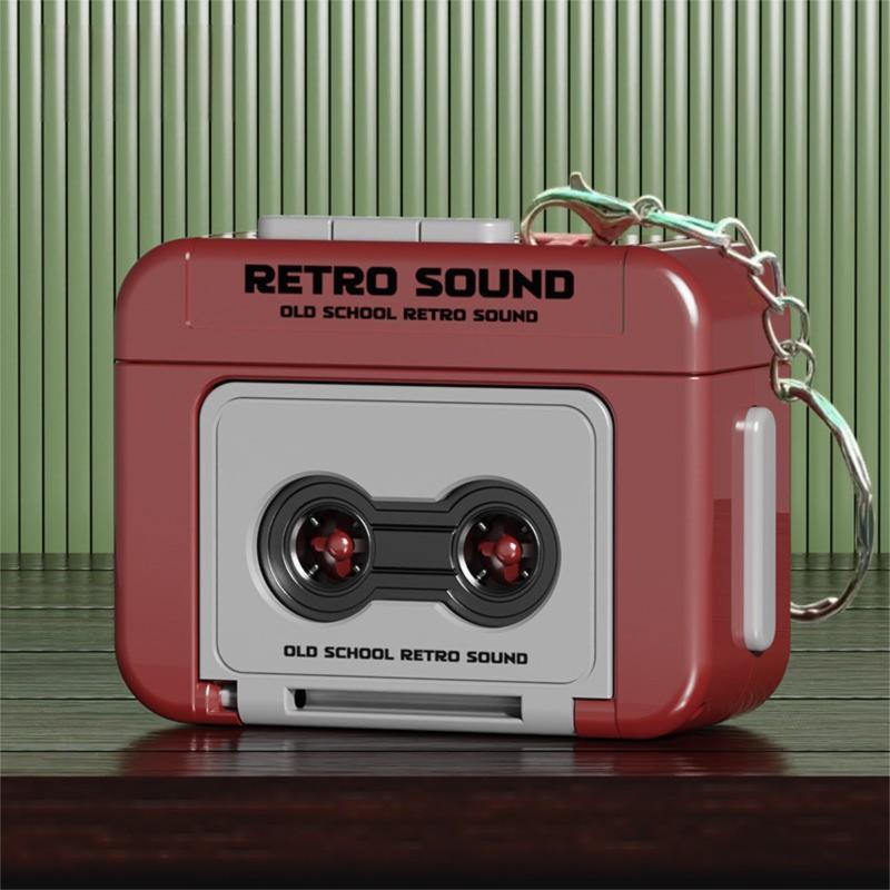 Ретро Подставка-брелок для ключей с музыкальной нотой Настенный ящик для хранения Домашний декор Игрушка Может записывать Музыкальный инструмент Портативный органайзер красный