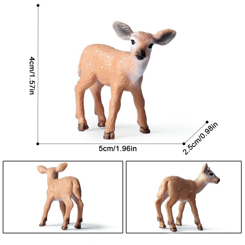 1pcs Animal Statue Small Whitetail Deer Solid Decoration Christmas Desktop Decoration Gift