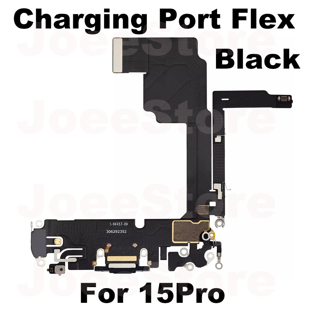 Charging Port Flex Cable for iPhone 15 16 Pro Max Plus 15Pro 16ProMax USB Charger Dock Connector With Microphone Ribbon Repair