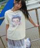 RONRON Betty Boop Ribbon Basic Fit T Shirt Soft Yellow