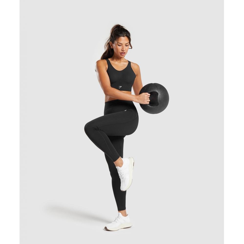 Gymshark Longline Crossback Sports Bra Black B6a6l Bb2j