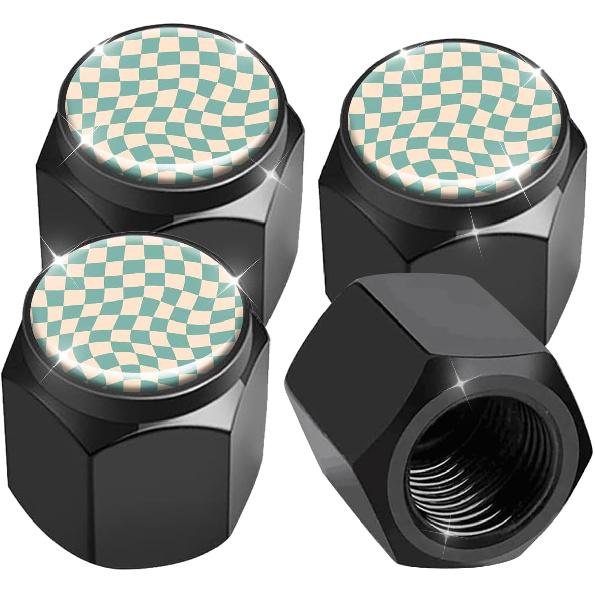 Tire Valve Stem Caps 4 Pack, Car Wheel Stem Caps,Aluminum Air Valve Covers Universal Fit for Cars, SUVs,Trucks, Bikes, and Motorcycles(Vintage n