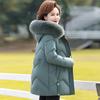 Autumn and winter new middle-aged and elderly padded clothes women's Chinese style large size mother padded jacket winter hooded jacket padded jacket