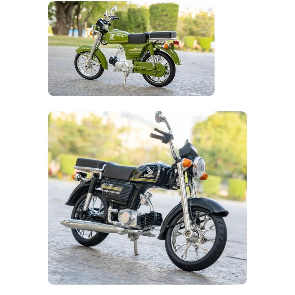 1/10 JiaLing JH-70 Alloy Classic Racing Motorcycle Diecasts Simulation Metal Street Sports Motorcycle Model Kids Toys Gift