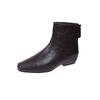 Autumn and winter new imitation leather French retro pointed thin boots low heel and bare boots Martin boots thick heel short boots