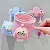 Wall Mounted Toothbrush Cup Holder Organizer Set For Children Bathroom Storage Rack With Toothbrush