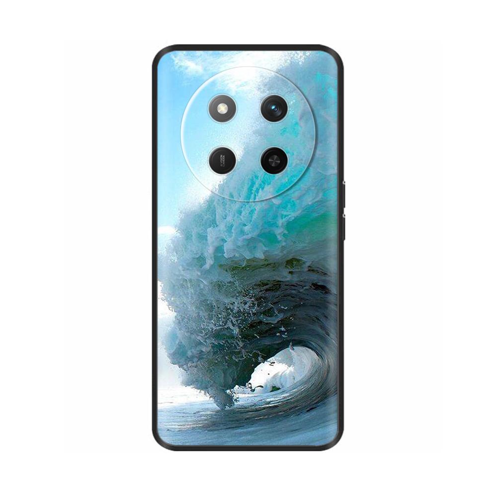 Luxury Case For Honor X60 5G Cover Para Silicone Print Animal Soft Phone Cases for Huawei Honor X60 Pro Colorful Flowers Painted