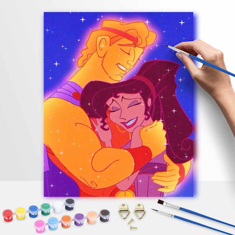 Disney Hercules Megara oil painting painting art handmade diy painting home decoration gift 20x30cm