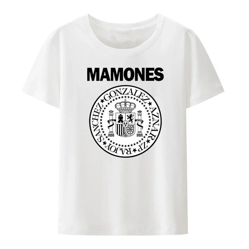 Mamones Print Tops Cool Unisex Graphic T Shirts for Unisex Clothing Leisure O-neck Street Fashion Humor Women Clothes Cotton Tshirt