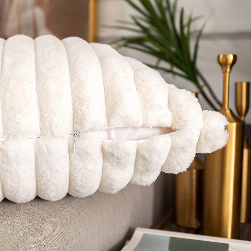 Kissenbezug Kaninchen Samt 3,5cm Gestreift Büro und Zuhause Sofa Kissen Ohne Kern Schlafzimmer Nachttisch Kissenbezug