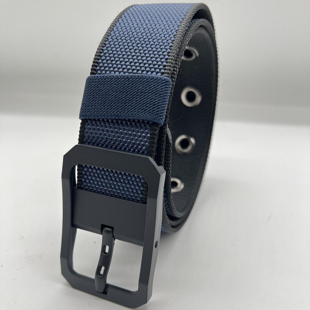 Needle Canvas Korean Denim Student Belt Quality Men'S High Quality Jeans Double Side Belt Buckle Casual