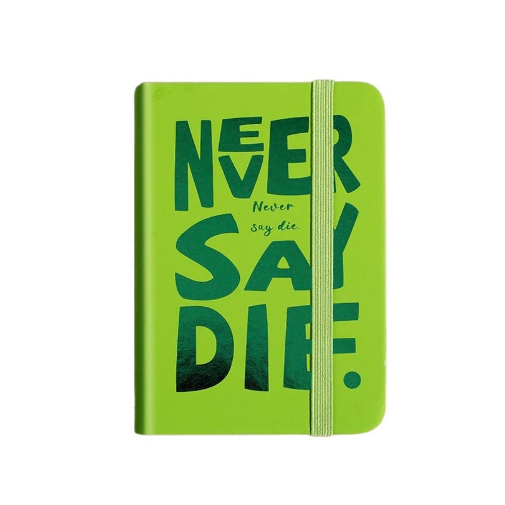 New Paper Printing Notebook Mini Elastic Band Design Pocket Notebook 192 Pages A7 Notepad Home Office School зелёный