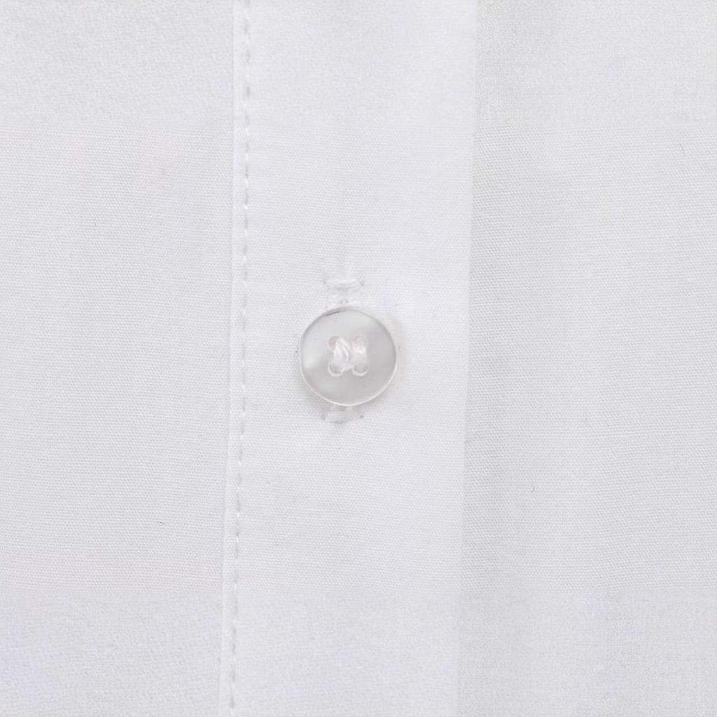 European & American 2025 Spring Women's Rivet Punk Loose Poplin Turn-Down Collar Shirt