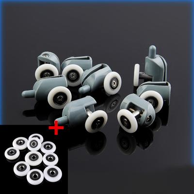 8 stücke Durchmesser 19/20/23/25/27mm Duschtür Rollen/Läufer/Räder duschraum riemenscheibe Ersatz 4 oben + 4 unten